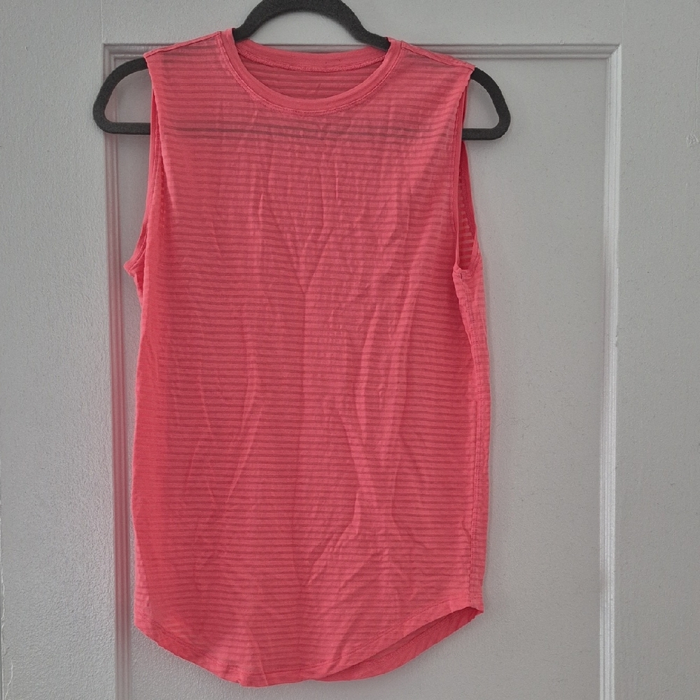 Women's Sleeveless Crewneck Tank Top - Coral Pink